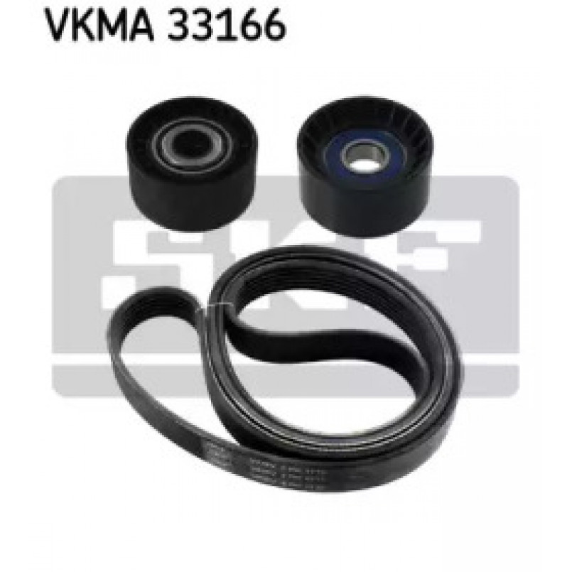 VKMA 33166 SKF Комплект доріжкового ремня (ролик, ремінь)